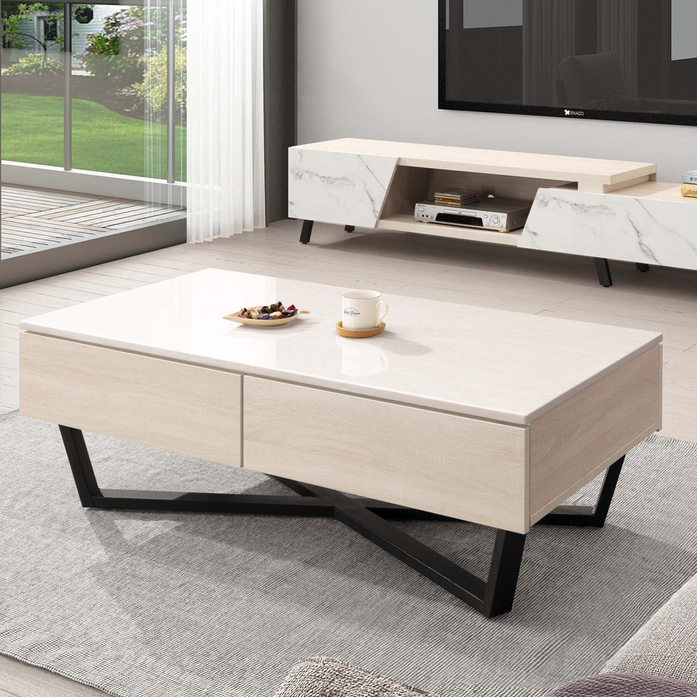 安卡拉石面大茶几(H783+白石)